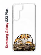 Чехол-накладка Samsung Galaxy S23 Plus (638514) Kruche PRINT тигр первый снег
