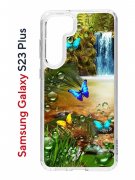 Чехол-накладка Samsung Galaxy S23 Plus (638514) Kruche PRINT Водопад