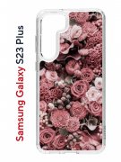 Чехол-накладка Samsung Galaxy S23 Plus (638514) Kruche PRINT цветы