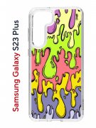 Чехол-накладка Samsung Galaxy S23 Plus (638514) Kruche PRINT Абстракция Капли