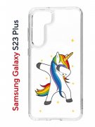 Чехол-накладка Samsung Galaxy S23 Plus (638514) Kruche PRINT Единорожка