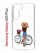 Чехол-накладка Samsung Galaxy S23 Plus (638514) Kruche PRINT Велосипедная прогулка