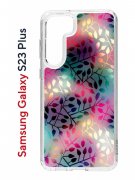Чехол-накладка Samsung Galaxy S23 Plus Kruche Print Цветные листья