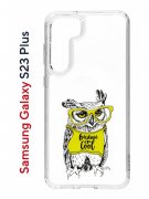 Чехол-накладка Samsung Galaxy S23 Plus (638514) Kruche PRINT Сова в очках