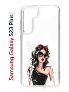 Чехол-накладка Samsung Galaxy S23 Plus (638514) Kruche PRINT Фэшн леди