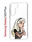 Чехол-накладка Samsung Galaxy S23 Plus Kruche Print Tattoo Girl