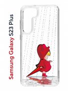 Чехол-накладка Samsung Galaxy S23 Plus (638514) Kruche PRINT Девочка с зонтом