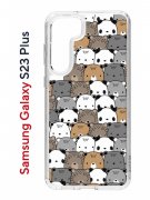 Чехол-накладка Samsung Galaxy S23 Plus (638514) Kruche PRINT Медвежата