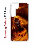 Чехол-накладка Samsung Galaxy S23 Plus (638514) Kruche PRINT Конь огонь