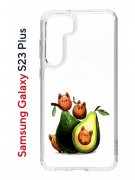 Чехол-накладка Samsung Galaxy S23 Plus (638514) Kruche PRINT Авокотики