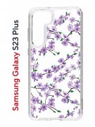 Чехол-накладка Samsung Galaxy S23 Plus (638514) Kruche PRINT Сакура