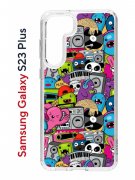 Чехол-накладка Samsung Galaxy S23 Plus (638514) Kruche PRINT Monsters music