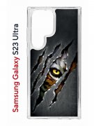 Чехол-накладка Samsung Galaxy S23 Ultra (638515) Kruche PRINT Тигриный глаз