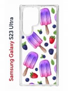 Чехол-накладка Samsung Galaxy S23 Ultra (638515) Kruche PRINT Ice Cream
