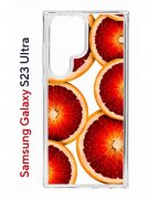 Чехол-накладка Samsung Galaxy S23 Ultra (638515) Kruche PRINT Orange