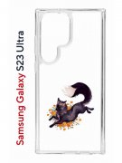 Чехол-накладка Samsung Galaxy S23 Ultra (638515) Kruche PRINT Fox