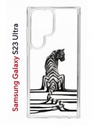 Чехол-накладка Samsung Galaxy S23 Ultra (638515) Kruche PRINT Tiger