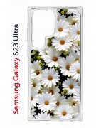 Чехол-накладка Samsung Galaxy S23 Ultra (638515) Kruche PRINT Ромашки
