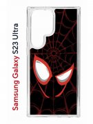 Чехол-накладка Samsung Galaxy S23 Ultra (638515) Kruche PRINT Человек-Паук черныи?