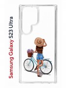 Чехол-накладка Samsung Galaxy S23 Ultra (638515) Kruche PRINT Велосипедная прогулка