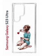 Чехол-накладка Samsung Galaxy S23 Ultra (638515) Kruche PRINT Рисуя любовь