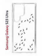 Чехол-накладка Samsung Galaxy S23 Ultra Kruche Print Муравьи