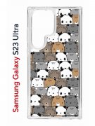Чехол-накладка Samsung Galaxy S23 Ultra (638515) Kruche PRINT Медвежата