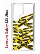 Чехол-накладка Samsung Galaxy S23 Ultra (638515) Kruche PRINT Warning