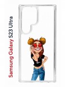 Чехол-накладка Samsung Galaxy S23 Ultra (638515) Kruche PRINT Smiling