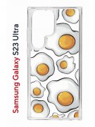 Чехол-накладка Samsung Galaxy S23 Ultra (638515) Kruche PRINT Глазунья