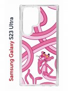Чехол-накладка Samsung Galaxy S23 Ultra (638515) Kruche PRINT Розовая Пантера