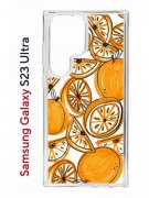 Чехол-накладка Samsung Galaxy S23 Ultra Kruche Print Апельсины