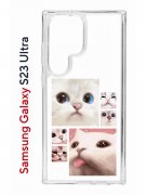 Чехол-накладка Samsung Galaxy S23 Ultra (638515) Kruche PRINT Коты