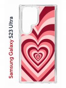Чехол-накладка Samsung Galaxy S23 Ultra (638515) Kruche PRINT Сердце