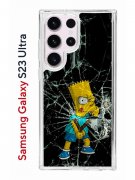 Чехол-накладка Samsung Galaxy S23 Ultra (638515) Kruche PRINT Барт Симпсон