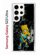 Чехол-накладка Samsung Galaxy S23 Ultra (638515) Kruche PRINT Барт Симпсон