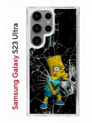 Чехол-накладка Samsung Galaxy S23 Ultra (638515) Kruche PRINT Барт Симпсон