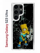 Чехол-накладка Samsung Galaxy S23 Ultra (638515) Kruche PRINT Барт Симпсон