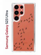 Чехол-накладка Samsung Galaxy S23 Ultra Kruche Print Муравьи