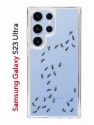 Чехол-накладка Samsung Galaxy S23 Ultra Kruche Print Муравьи