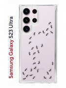 Чехол-накладка Samsung Galaxy S23 Ultra Kruche Print Муравьи