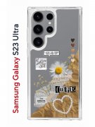 Чехол-накладка Samsung Galaxy S23 Ultra Kruche Print Крафтовые наклейки