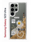 Чехол-накладка Samsung Galaxy S23 Ultra Kruche Print Крафтовые наклейки