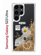 Чехол-накладка Samsung Galaxy S23 Ultra Kruche Print Крафтовые наклейки