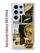 Чехол-накладка Samsung Galaxy S23 Ultra (638515) Kruche PRINT Стикеры Космос
