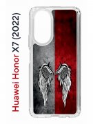 Чехол-накладка Huawei Honor X7 (2022) (638390) Kruche PRINT Крылья