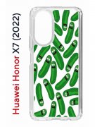 Чехол-накладка Huawei Honor X7 (2022) (638390) Kruche PRINT Огурчик Рик