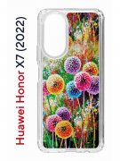 Чехол-накладка Huawei Honor X7 (2022) (638390) Kruche PRINT Одуванчики