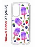 Чехол-накладка Huawei Honor X7 (2022) (638390) Kruche PRINT Ice Cream