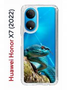 Чехол-накладка Huawei Honor X7 (2022) (638390) Kruche PRINT Змея